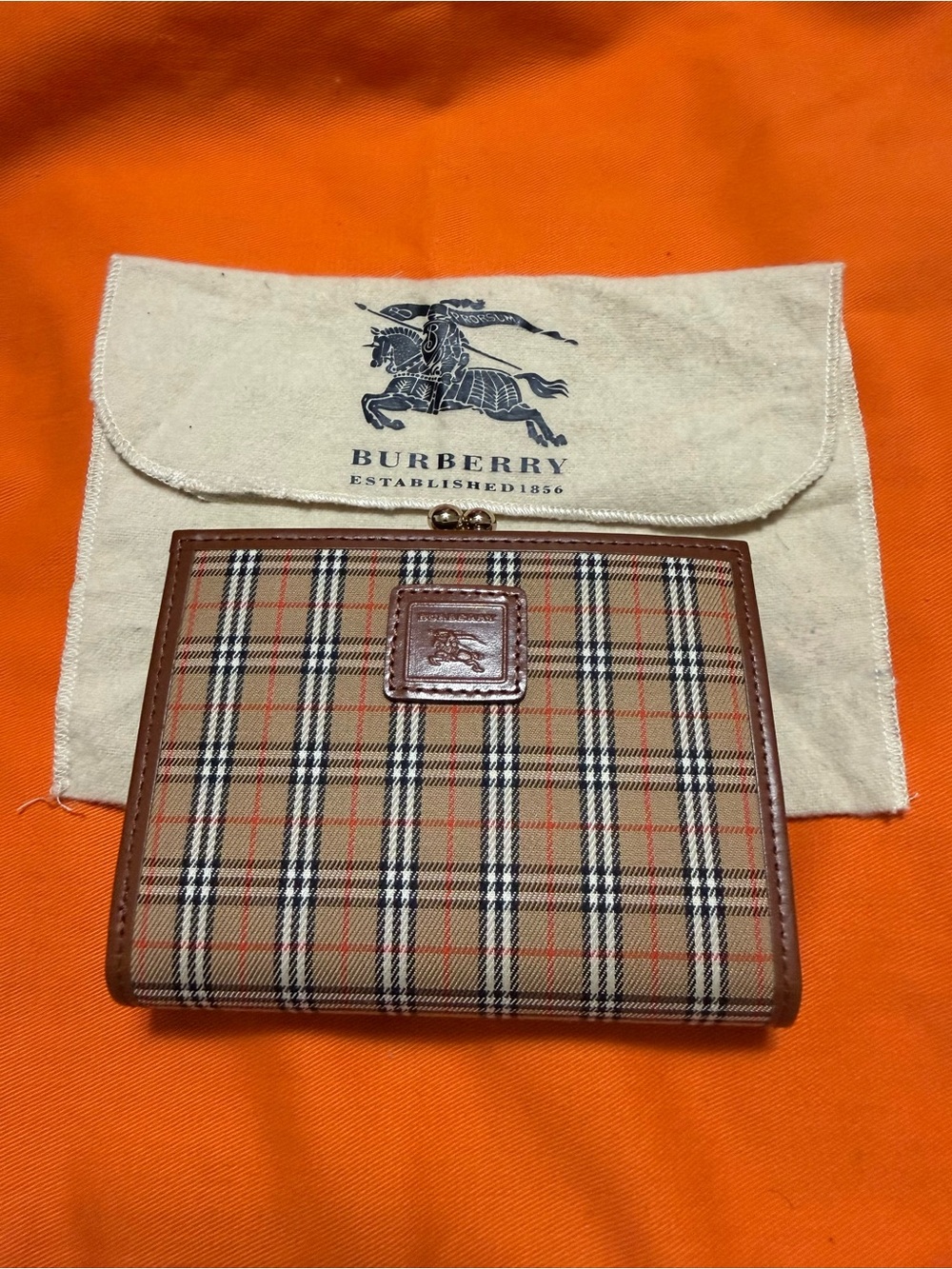 Burberry Brown  Trifold Wallet includes dust bag